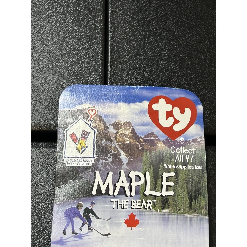 Maple The Bear- TY Beanie Babies McDonalds 1999 With Rare 1993 Tag Error - Picture 5 of 7